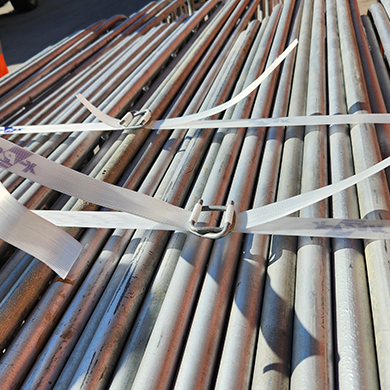 xpak composite strapping securing steel bundles