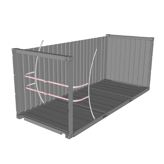 Load-Lash Essential Container Lashing System - 2 horizontal straps (Heavy Duty) - 3.212