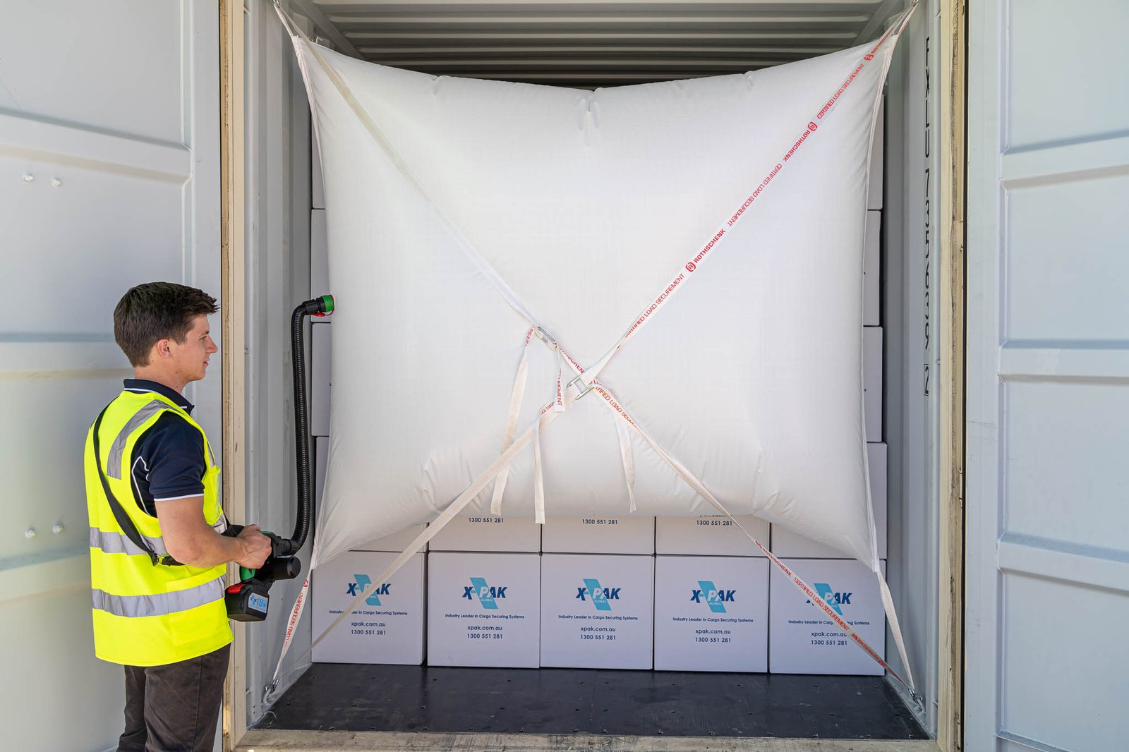 Inflatable Container Door Tarp - 10.22