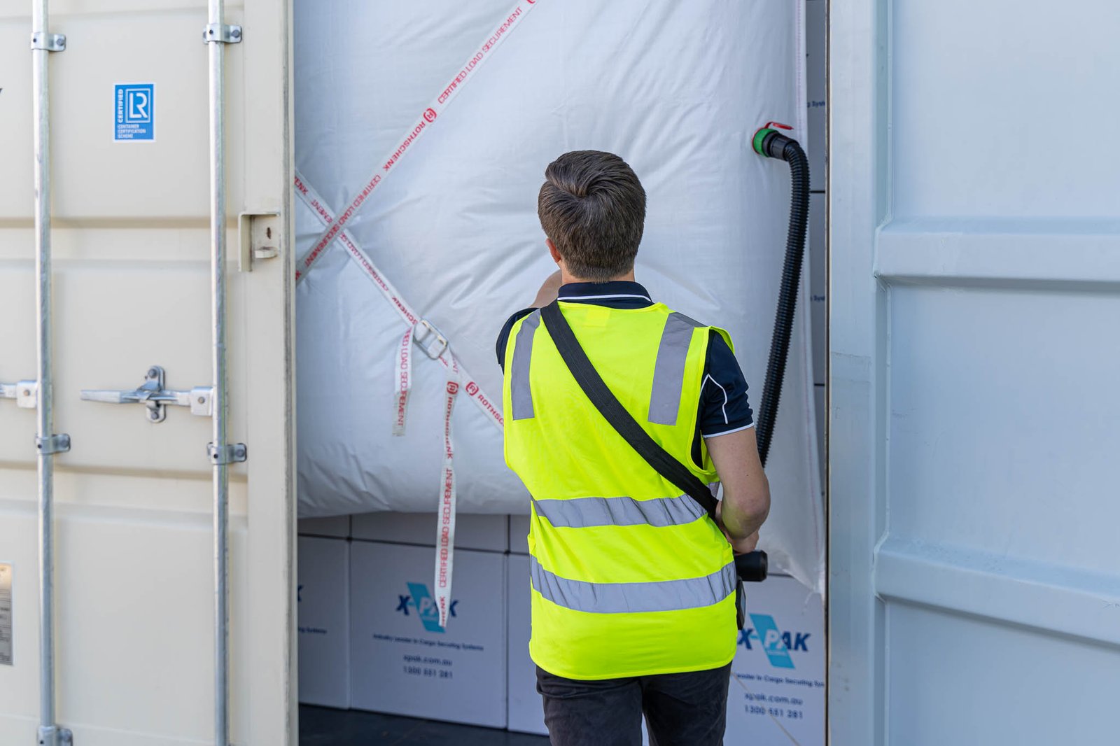 Inflatable Container Door Tarp - 10.22